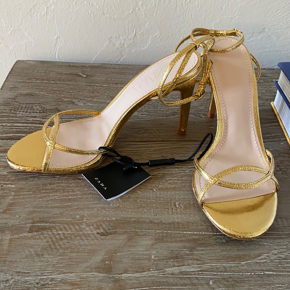 Zara gold heels